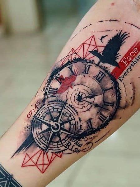 Tatuaggi con l’orologio: 20 modelli maschili da cui .